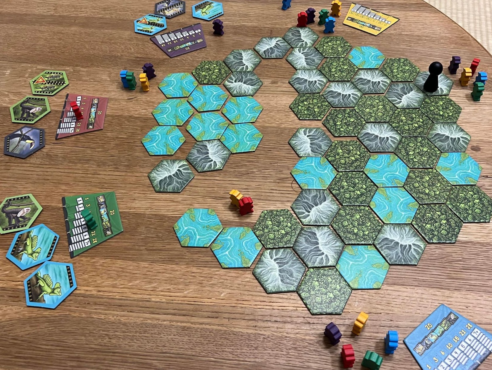 カラフルなコマのアップ